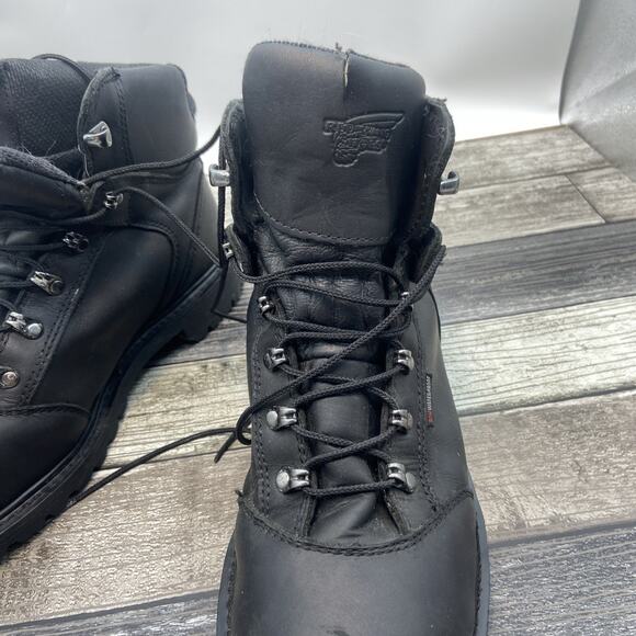 Red Wing Shoes Motorcycle Work Safety Comp Toe Lace Up Boots Sz 11 {7} - Picture 8 of 14